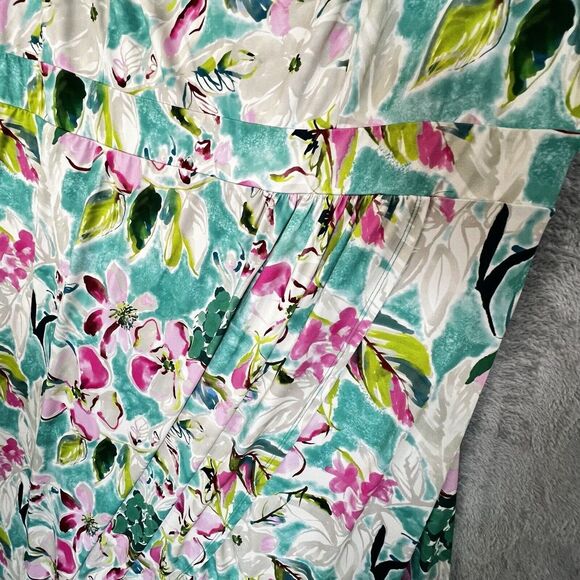 Torrid Midi Studio Knit Wrap Dress Women's 4x High Low Front Slit Romantic NWT - Picture 6 of 13